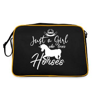 Juste une fille qui aime les chevaux 20 - - Sac Retro - noir/or - Dos