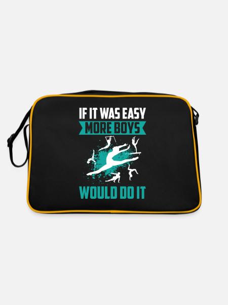 Si c’était facile, plus de garçons le feraient. - Sac Retro - noir/or - Dos