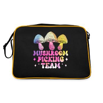 Équipe de cueilleurs de champignons Cueilleurs de champignons Cueillette de champignons - Sac Retro - noir/or - Dos