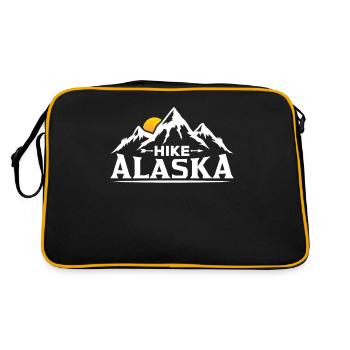 Hiking In Alaska Hike Hikers Hiking - Retro Bag - black/gold - Back