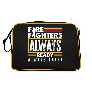 Firefighters Always Ready Always There Father's - Retro Bag - black/gold - Back
