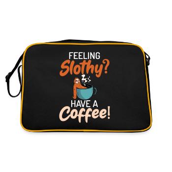 Sloth Lover Sloth Gift - Retro Bag - black/gold - Back