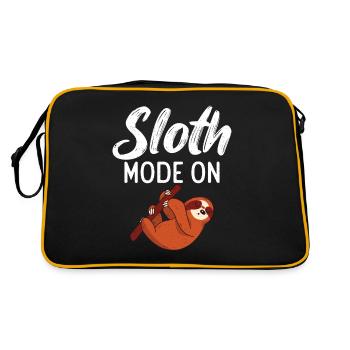 Sloth Lover Sloth Gift - Retro Bag - black/gold - Back