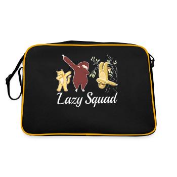 Sloth Lover Sloth Gift - Retro Bag - black/gold - Back
