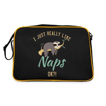 Sloth Lover Sloth Gift - Retro Bag - black/gold - Back