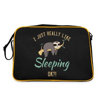 Sloth Lover Sloth Gift - Retro Bag - black/gold - Back
