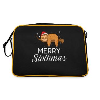 Sloth Lover Sloth Gift - Retro Bag - black/gold - Back