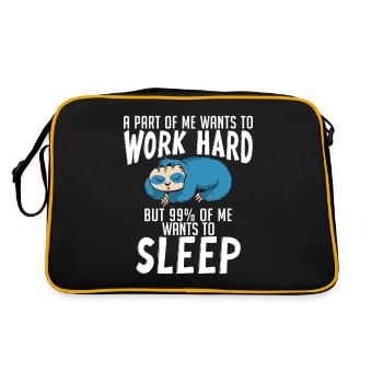 Sloth Lover Sloth Gift - Retro Bag - black/gold - Back