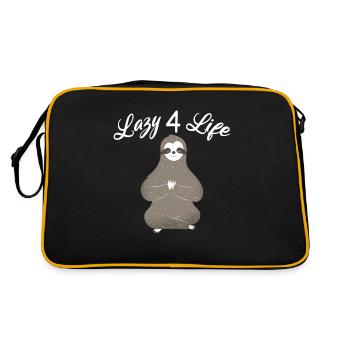 Sloth Lover Sloth Gift - Retro Bag - black/gold - Back
