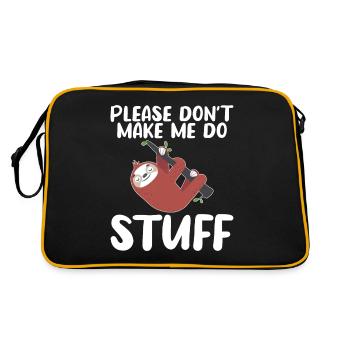 Sloth Lover Sloth Gift - Retro Bag - black/gold - Back