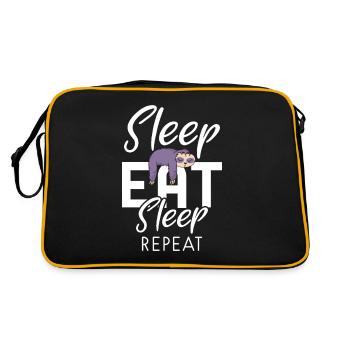 Sloth Lover Sloth Gift - Retro Bag - black/gold - Back