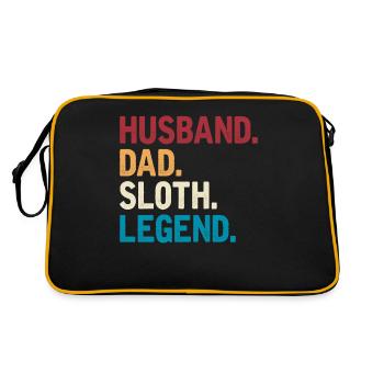 Sloth Lover Sloth Gift - Retro Bag - black/gold - Back