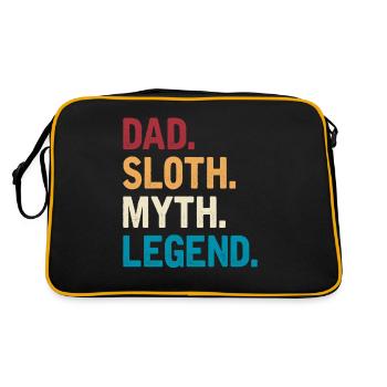 Sloth Lover Sloth Gift - Retro Bag - black/gold - Back