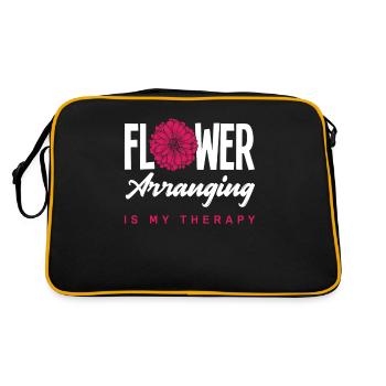 Blumen Blumenladen Florist Floristen - Retro Tasche - Schwarz/Gold - Hinten