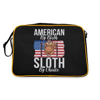 Sloth Lover Sloth Gift - Retro Bag - black/gold - Back
