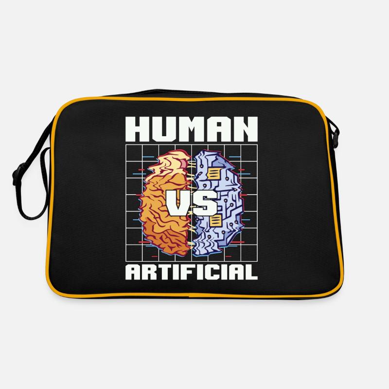 Artificial Intelligence Human VS Engineer Robotics Retro Tasche
