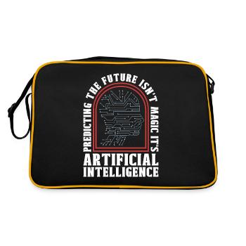 Artificial Intelligence Predicting The Future - Retro Bag - black/gold - Back