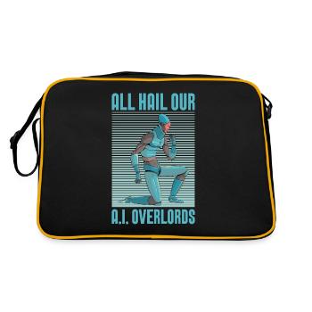 Artificial Intelligence All Hail Our A.I Engineer - Retro Bag - black/gold - Back