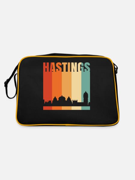 Hastings - Retro Bag - black/gold - Back