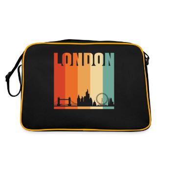 London - Retro Tasche - Schwarz/Gold - Hinten