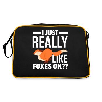 Fuchs - Retro Tasche - Schwarz/Gold - Hinten