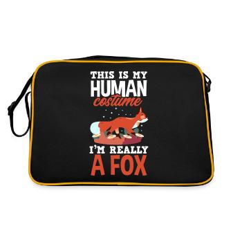 Fuchs - Retro Tasche - Schwarz/Gold - Hinten