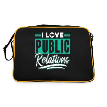 I Love Public Relations Job PR Profession - Retro Bag - black/gold - Back