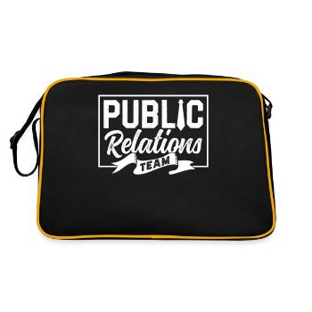 Team Öffentlichkeitsarbeit Public Relations PR Job - Retro Bag - black/gold - Back
