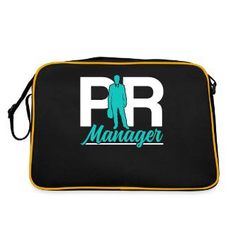 Pr Manager Job Profession Public Relations - Retro Bag - black/gold - Back