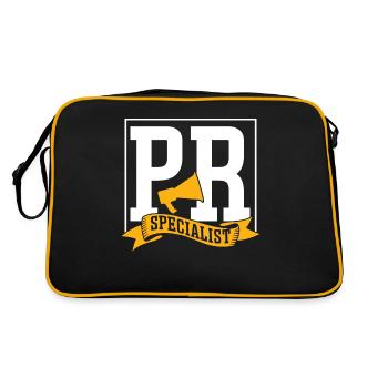 PR Specialist Job Public Relations Profession - Retro Bag - black/gold - Back