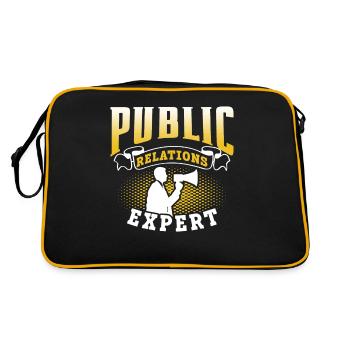 Public Relations Expert Job Profession PR - Retro Bag - black/gold - Back