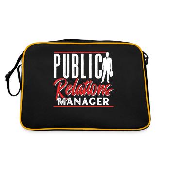 Public Relations Manager PR Job Profession - Retro Bag - black/gold - Back
