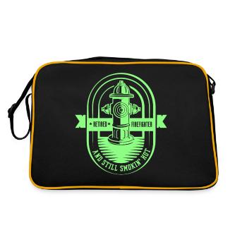 Retired firefighter and still hot - Retro Bag - black/gold - Back