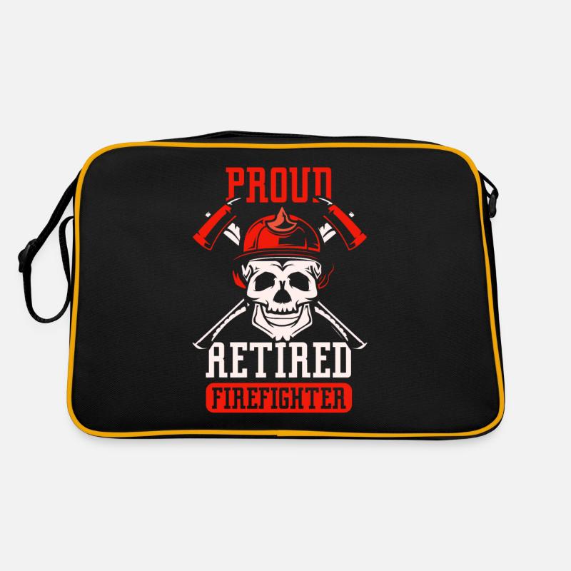 Stolzer Feuerwehrmann Im Ruhestand Rentner Rente Retro Tasche