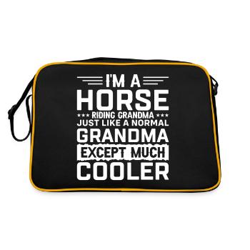 I am a riding grandma, just like a normal - Retro Bag - black/gold - Back