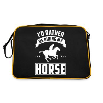 I would rather ride my horse 2 - - Retro Bag - black/gold - Back