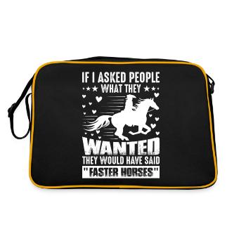Si j’avais demandé aux gens ce qu’ils voulaient - Sac Retro - noir/or - Dos