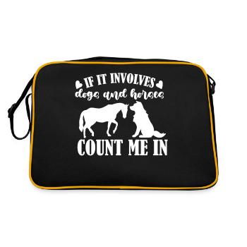 When it comes to dogs and horses, I'm - Retro Bag - black/gold - Back
