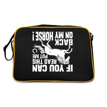 If you can read this, put me back on my - Retro Bag - black/gold - Back