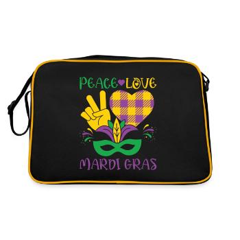 Peace, love and carnival for carnival fans - Retro Bag - black/gold - Back