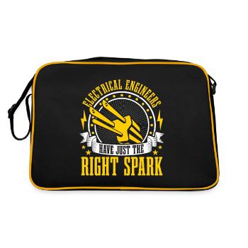 Electrical Engineers Have Just The Electrician - Retro Tasche - Schwarz/Gold - Hinten