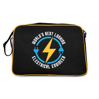 Electrical Engineering World's Best Technician - Retro Tasche - Schwarz/Gold - Hinten