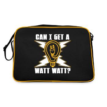 Electrical Engineering Can I Get A Watt Lineman - Retro Tasche - Schwarz/Gold - Hinten
