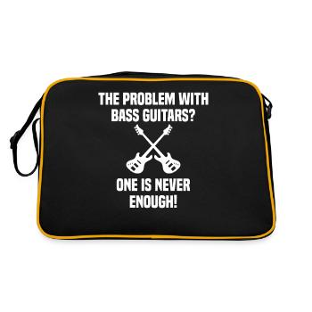 Bass Guitarist Music Bass Instrument - Retro Bag - black/gold - Back