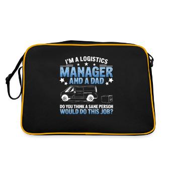 Funny logistics humor for the father of the - Retro Bag - black/gold - Back