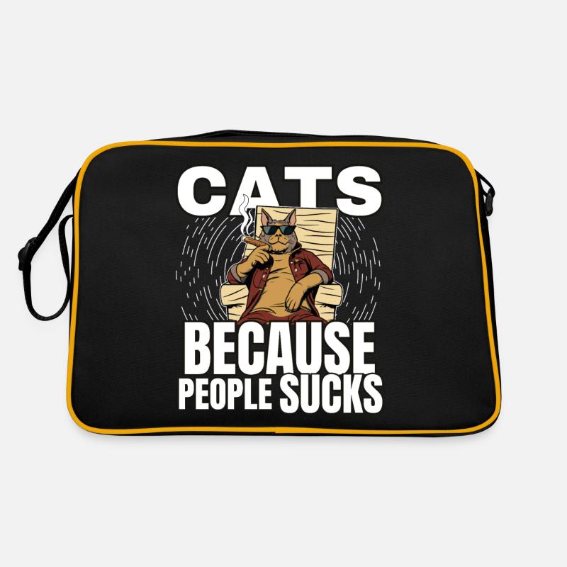 Katzen Katze Katzenshirt Katze Geschenkidee kitten Retro Tasche