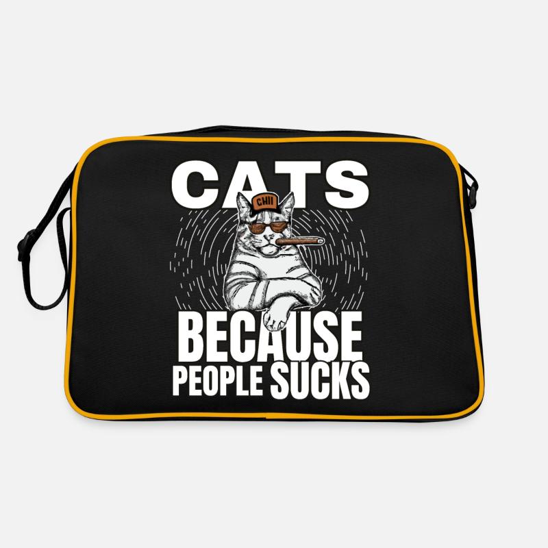 Katzen Katze Katzenshirt Katze Geschenkidee kitten Retro Tasche