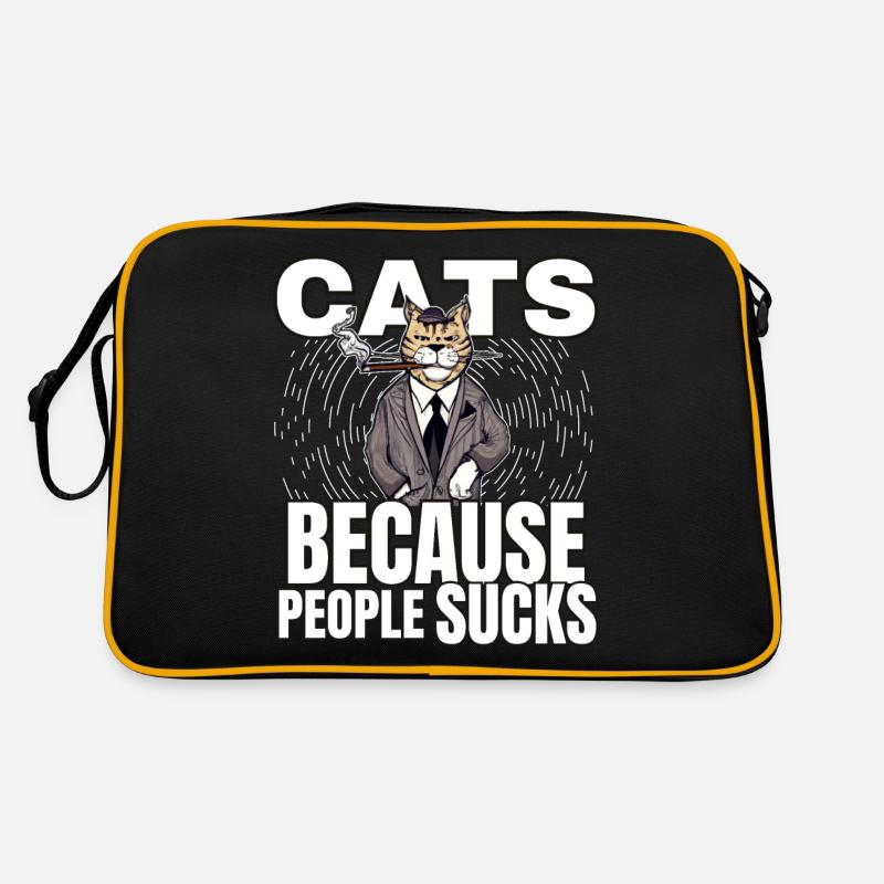 Katzen Katze Katzenshirt Katze Geschenkidee kitten Retro Tasche