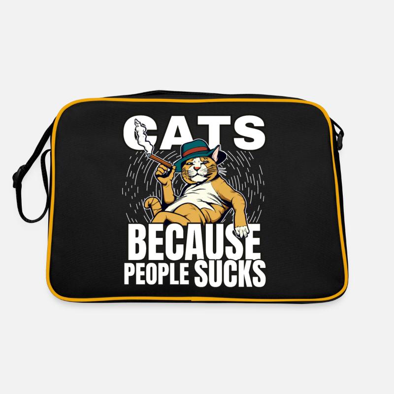Katzen Katze Katzenshirt Katze Geschenkidee kitten Retro Tasche