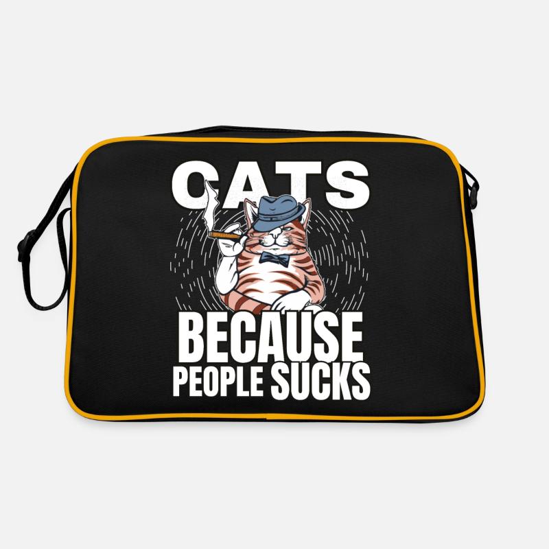 Katzen Katze Katzenshirt Katze Geschenkidee kitten Retro Tasche